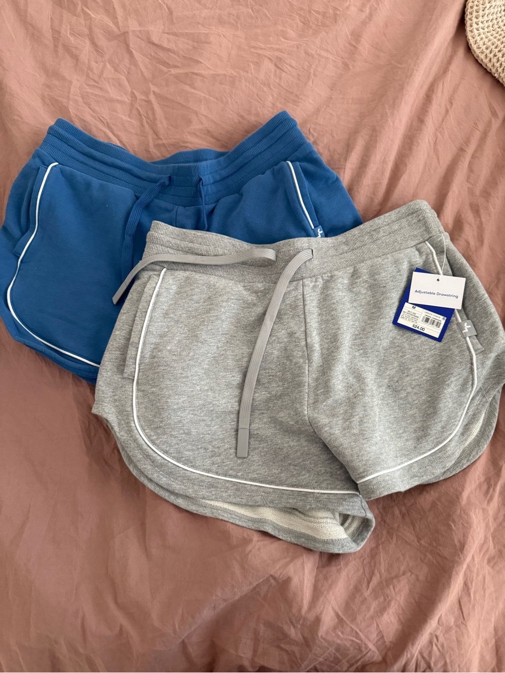 JoyLab Blue & Gray Athletic Drawstring Shorts